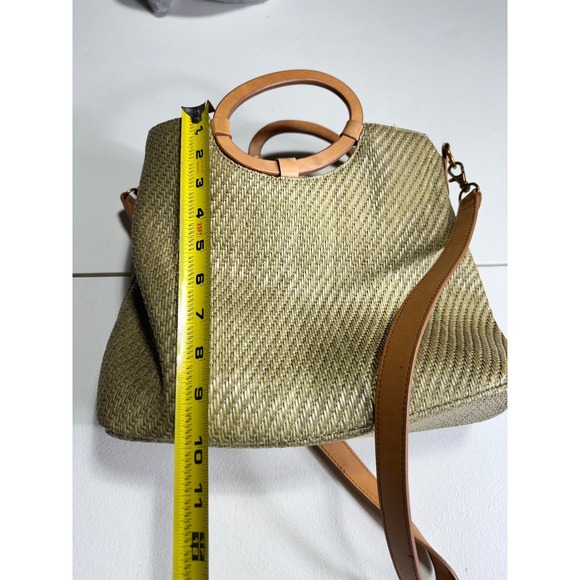 Fossil 75082 Woven Straw Tote Bag with‎ Round Handles and Crossbody Strap - Picture 13 of 14